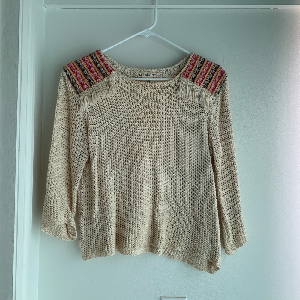 Crop knitted sweater